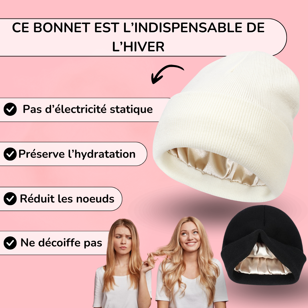 Bonnet Hiver Doublé de satin